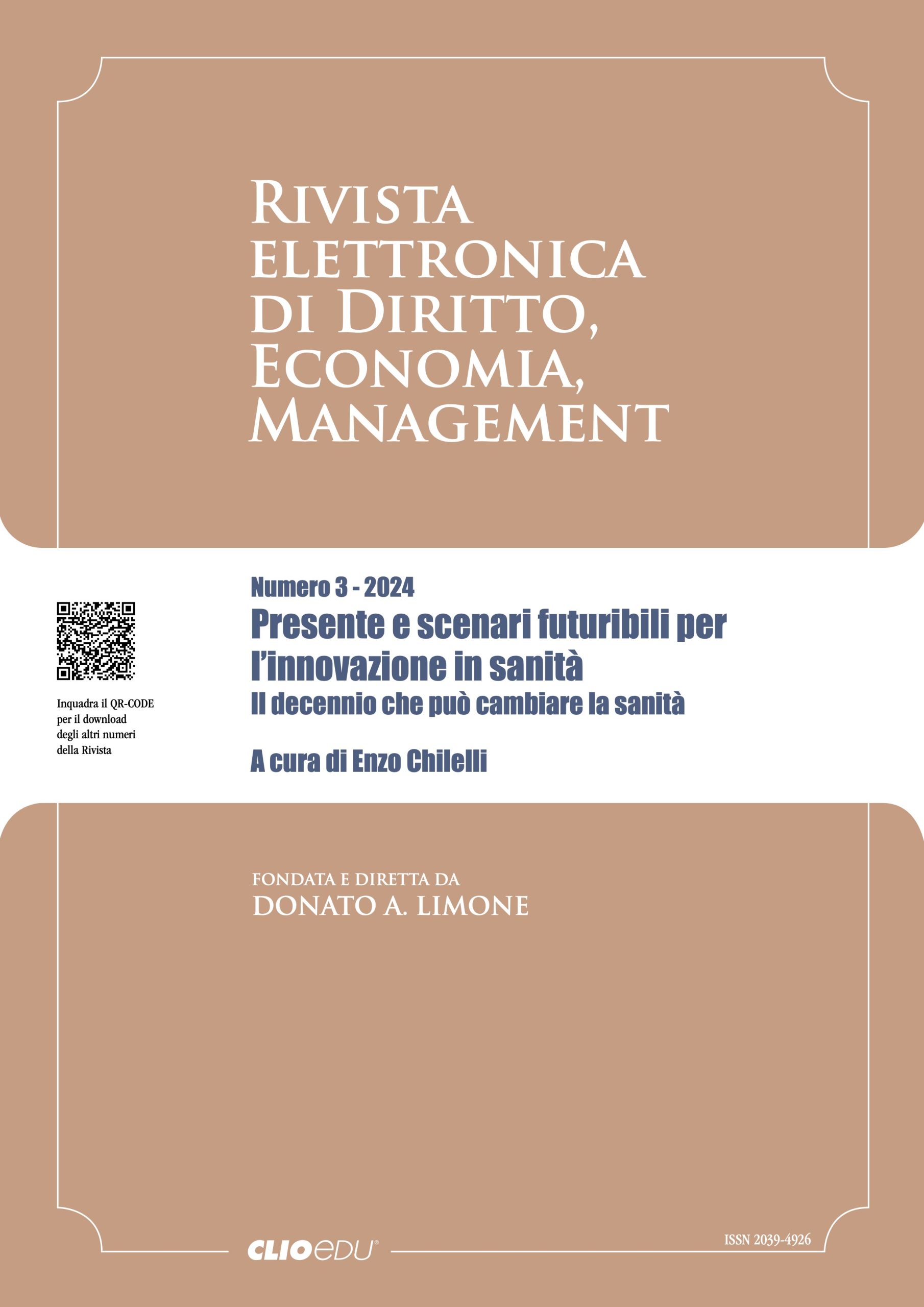 N. 2024/3 - Rivista elettronica di Diritto, Economia, Management