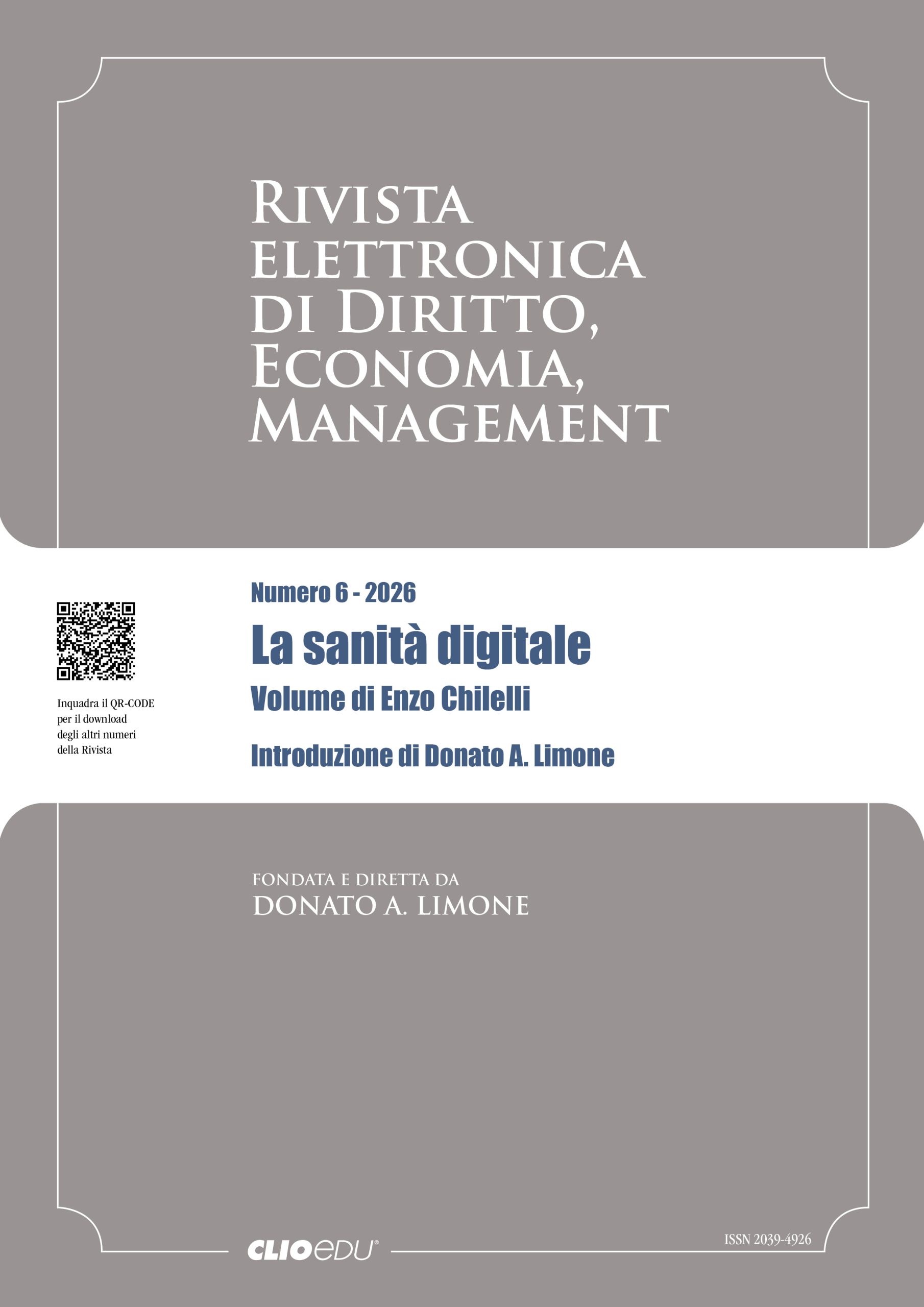 N. 2026/6 - Rivista elettronica di Diritto, Economia, Management